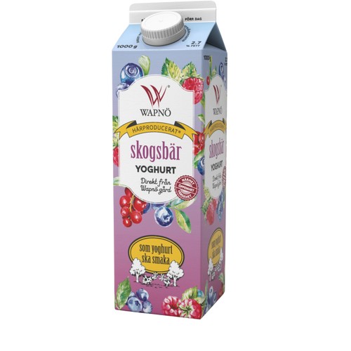 Yoghurt Skogsbär 2.7% 1kg Wapnö