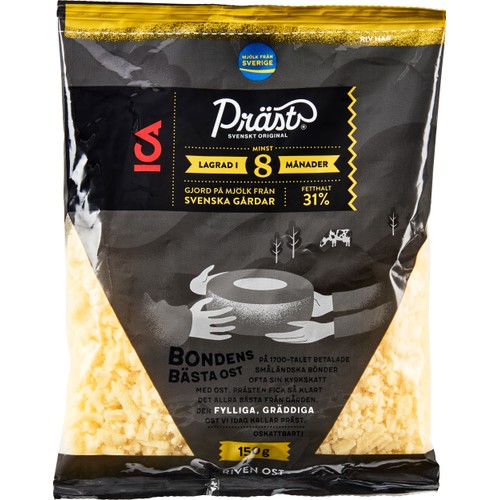 Präst 31% lagrad riven 150g ICA