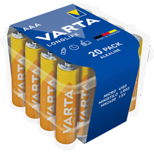 Batteri Longlife AAA 20-p