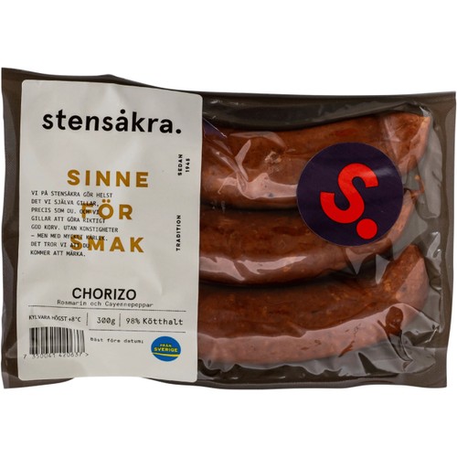 Chorizo 98% Kötthalt 300g Stensåkra