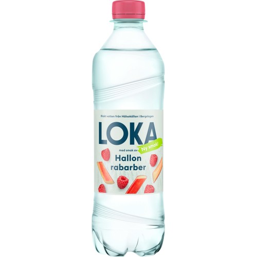 Vatten Kolsyrat Hallon Rabarber 50cl Loka