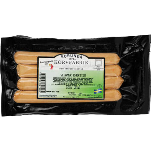 Chorizo Vegansk 240g Sorunda Korvfabrik