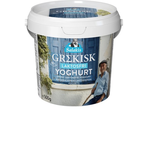 Yoghurt Grekisk Naturell Laktosfri 10% 500g Salakis