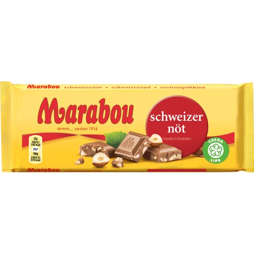 Chokladkaka Schweizernöt 100g Marabou