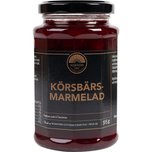 Körsbärsmarmelad 315g Werners Gourmetservice