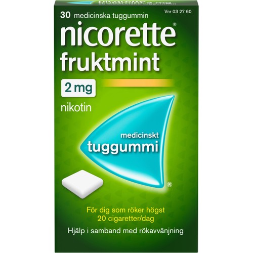 Fruktmint Medicinskt Tuggummi 2mg 30-p Nicorette