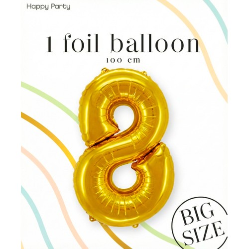 Folieb guld 8 100cm Happy Party