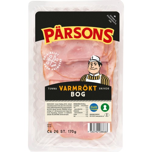 Bog Varmrökt Tunna Skivor 170g Pärsons