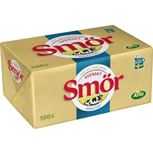 Smör Osaltat 83% 500g Svenskt smör