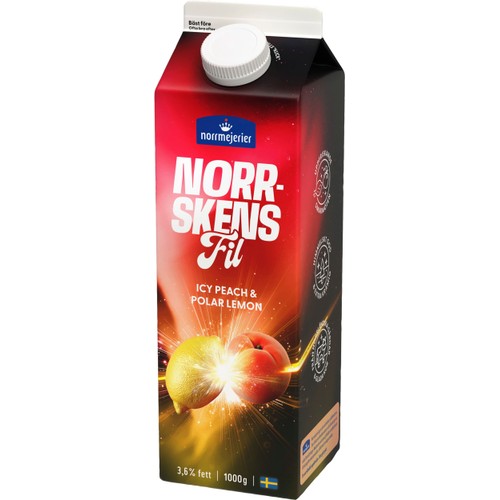 Norrskensfil Icy Peach Polar Lemon 3,6% 1000g Norrmejerier