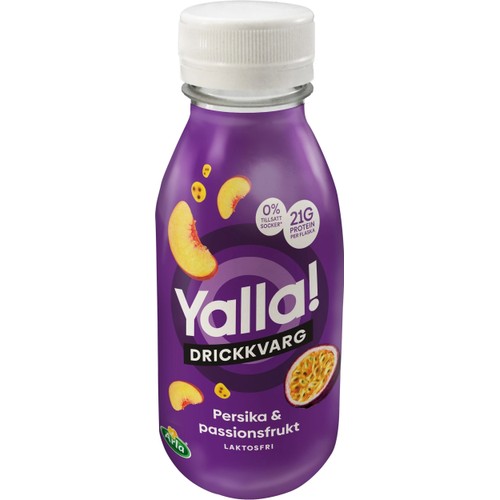 Drickkvarg Persika & Passionsfrukt Laktosfri 0,3% 350ml Yalla®