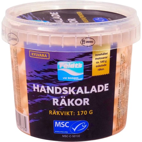 Räkor I Lake Handskalade 170g Feldts