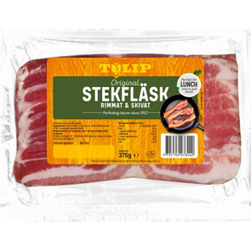 Stekfläsk Rimmat och Skivat 375g Tulip