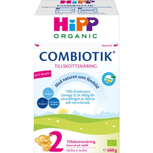Tillskottsnäring Combiotik2 pulver Från 6 mån Ekologisk 600g HiPP