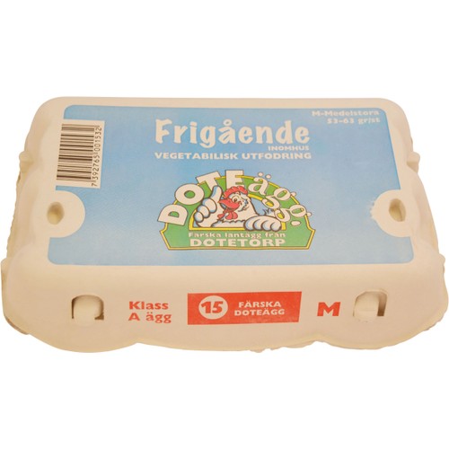 Ägg 15-pack Medelstora 795g Doteägg