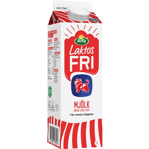 Mjölkdryck Laktosfri 3% 1l Arla Ko