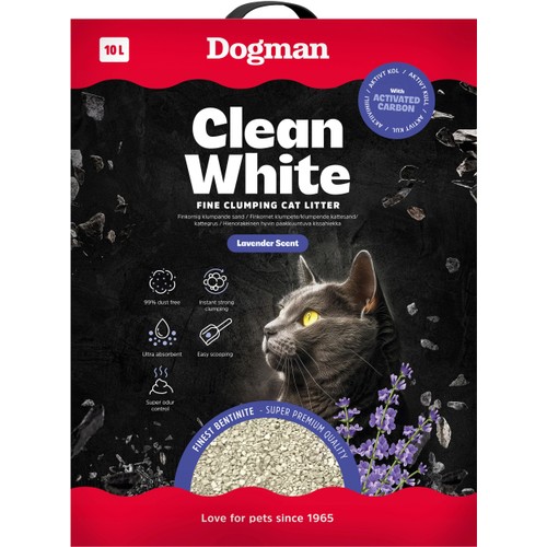 Kattsand Bentonit Lavendel 10l Dogman
