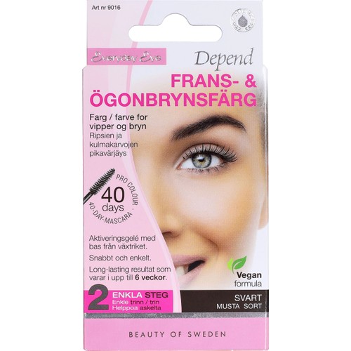 Frans & Ögonbrynsfärg svart 1-p Depend
