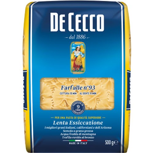Pasta Farfalle 500g De Cecco