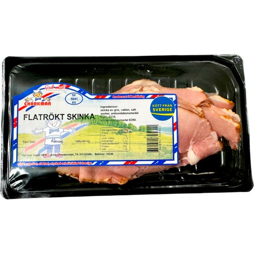 Skinka Flatrökt Skivad 140g Charkman