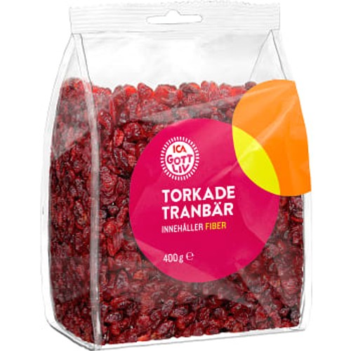 Torkade Tranbär 400g ICA Gott Liv