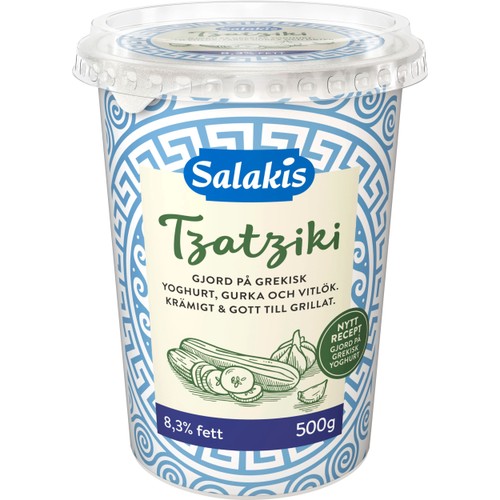 Tzatziki 8,3% fett 500g Salakis