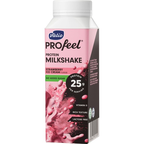 Proteinshake Strawberry Ice cream Laktosfri 1,5% 250ml Valio PROfeel®