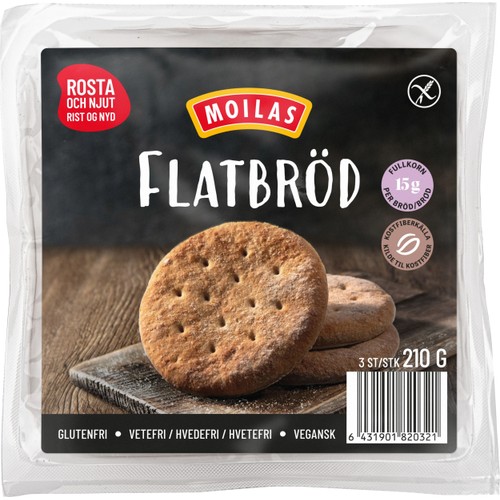 Flatbröd Glutenfritt 3-p Moilas