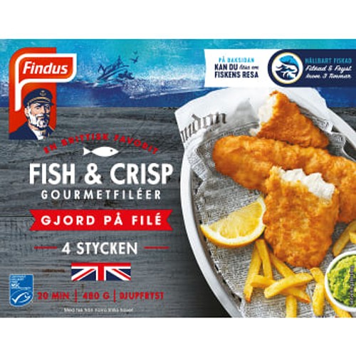 Fish & crisp gourmetfil 480 g Findus
