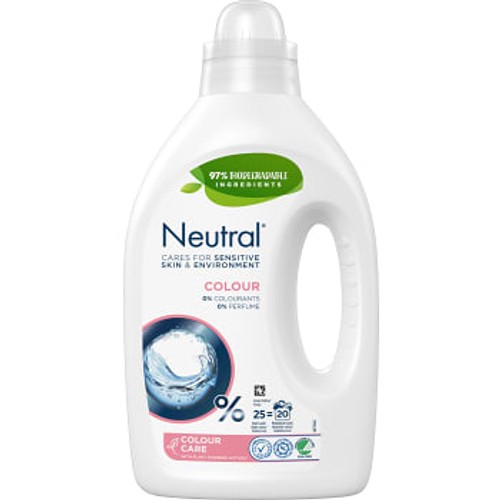 Flytande tvättmedel Colour parfymfri 1l Neutral