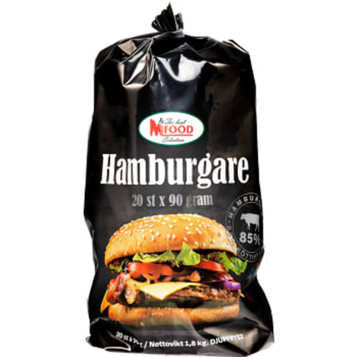 Hamburgare Fryst 20x90g 1,8kg ML Food Selection