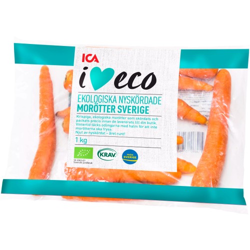 Morötter Ekologiska 1kg KRAV Klass 1 I love eco