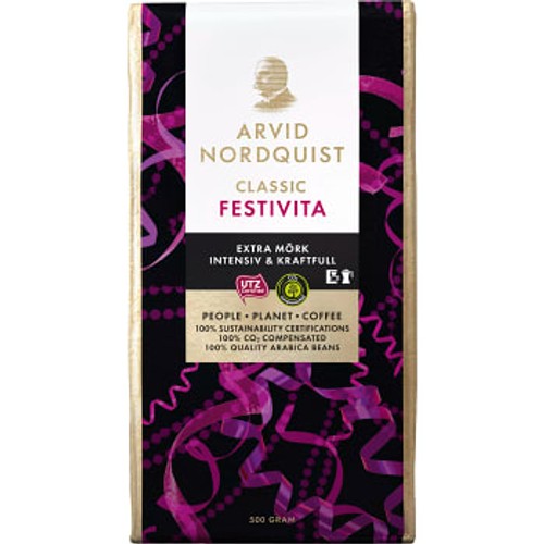Bryggkaffe Festivita Extra mörk 500g Arvid Nordquist Classic 