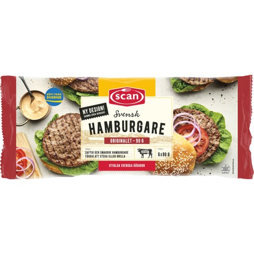 Hamburgare 90g 6-p Scan