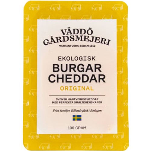 Burgarcheddar Svensk Eko 100g Väddö Gårdsmejeri