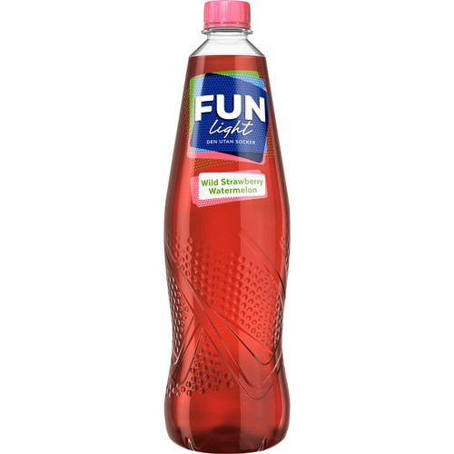 Lightdryck Wild strawberry watermelon Sockerfri 1l Fun Light