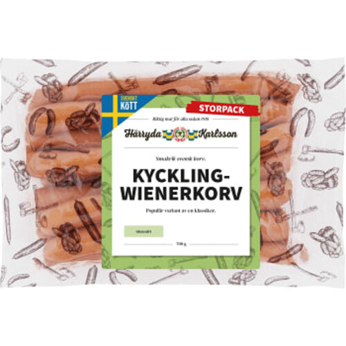 Wienerkorv Kyckling 700g Härryda Karlsson