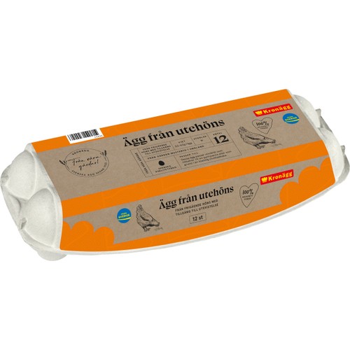 Ägg M Småland frigående utomhus 12-p Kronägg