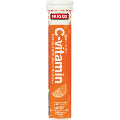 C-vitamin Apelsin sockerfri brustablett 20-p 1000mg Friggs