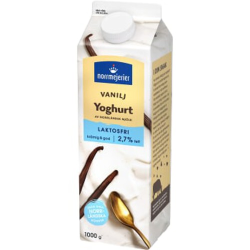 Vaniljyoghurt 2,7% Laktosfri 1000g Norrmejerier