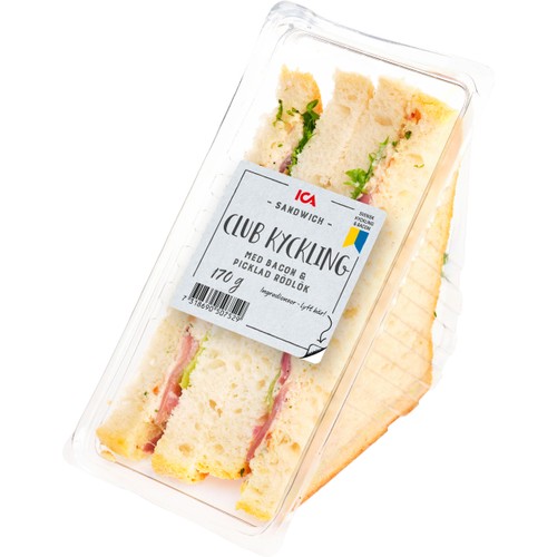 Sandwich Club Kyckling med Bacon och Rödlök 170g ICA