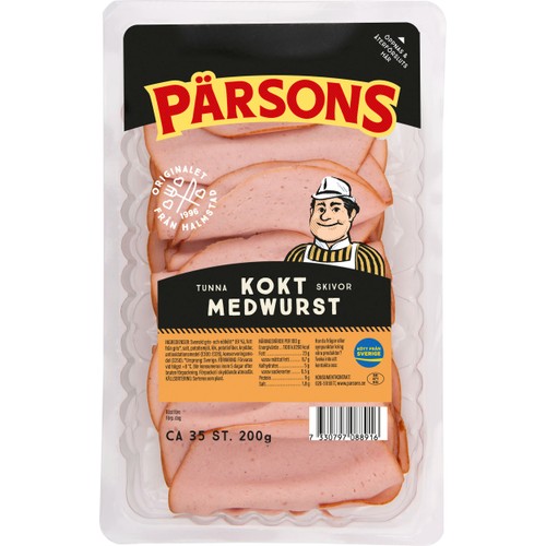 Medwurst Kokt Tunna Skivor 200g Pärsons