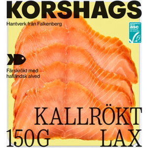 Laxfilé Färsk Kallrökt 150g Miljömärkt Korshags