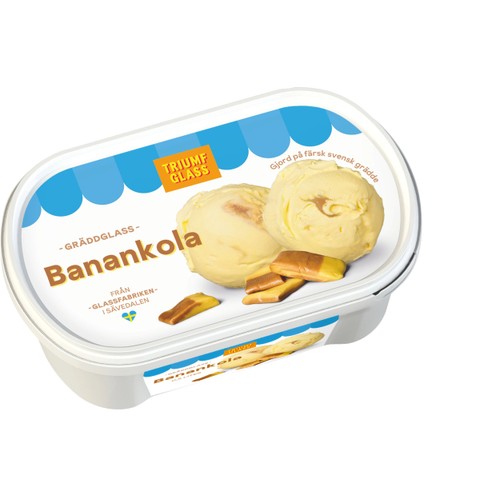 Gräddglass Banankola 500ml Triumf Glass