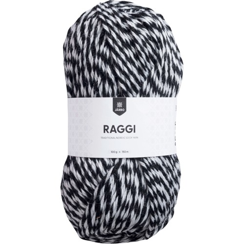 Garn Raggi Black & white 100g Järbo