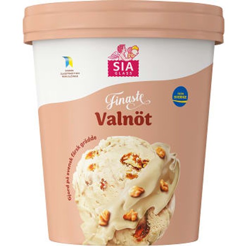 Gräddglass Vår finaste Valnöt 500ml SIA Glass