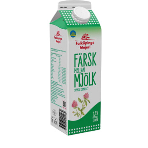 Mellanmjölk 1,5% 1l Falköpings Mejeri