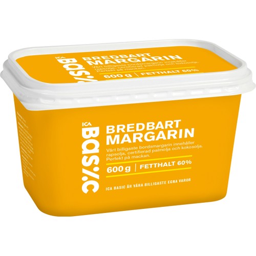 Margarin bredbar 60% 600g ICA Basic