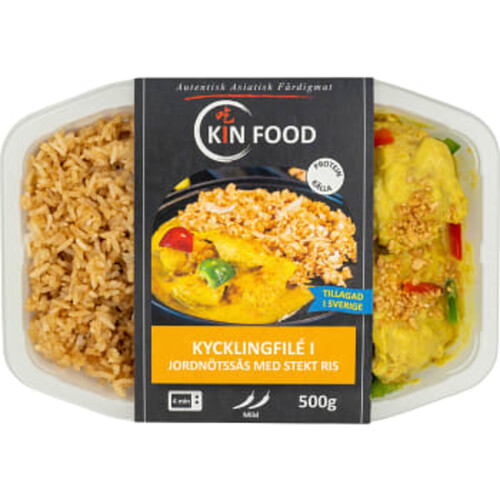 Thai Kycklingfilé i Jordnötssås med Ris 500g Kin Food