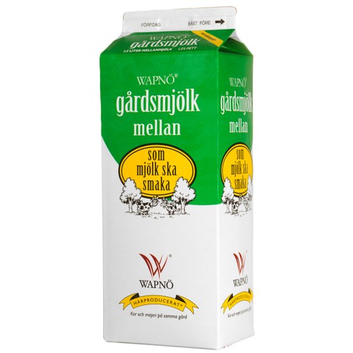 Mellanmjölk 1,5% 1,5l Wapnö